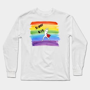 Superhero Super Gay Woman Long Sleeve T-Shirt